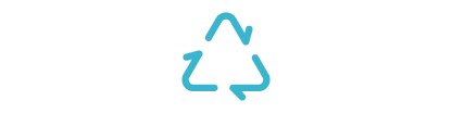 Recycle icoon Decos blauw 416 x 104